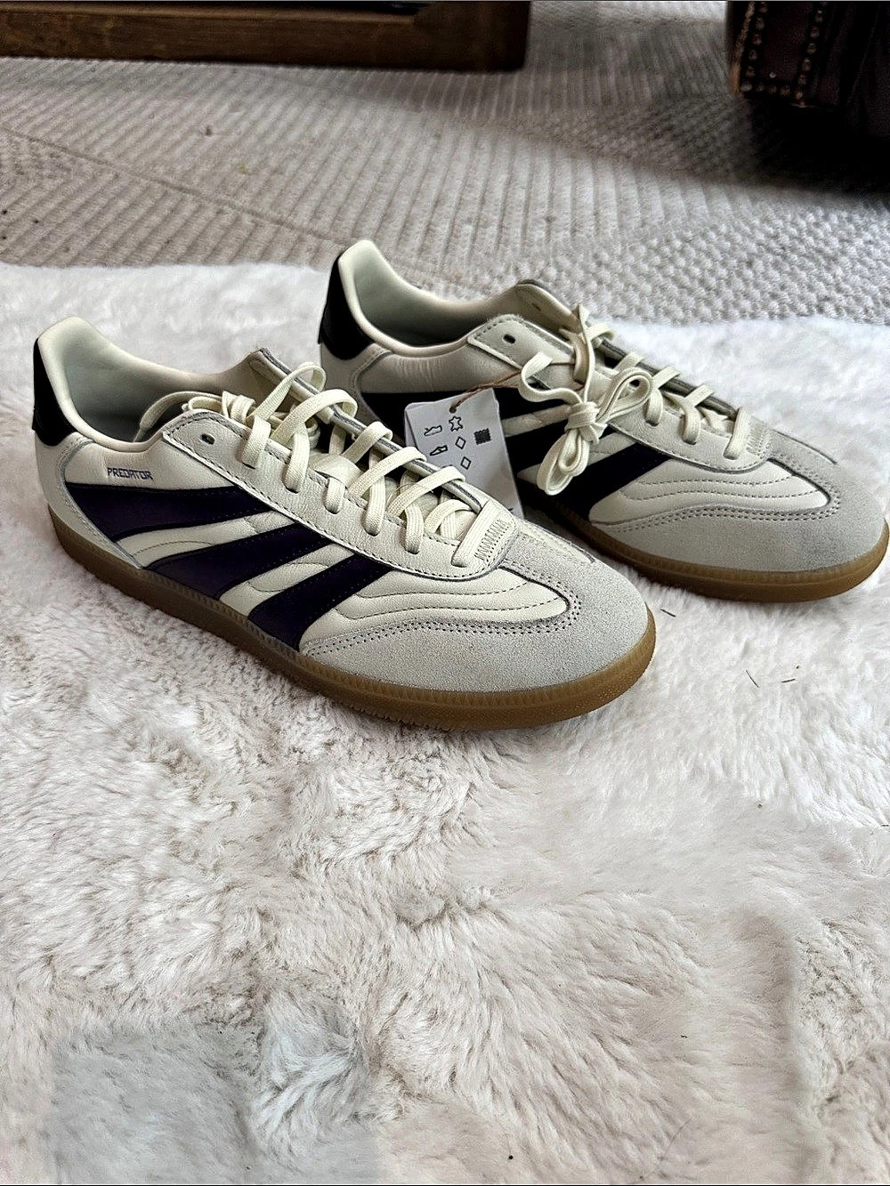 adidas Predator Freestyle Sneakers White & Purple US 8 NWT